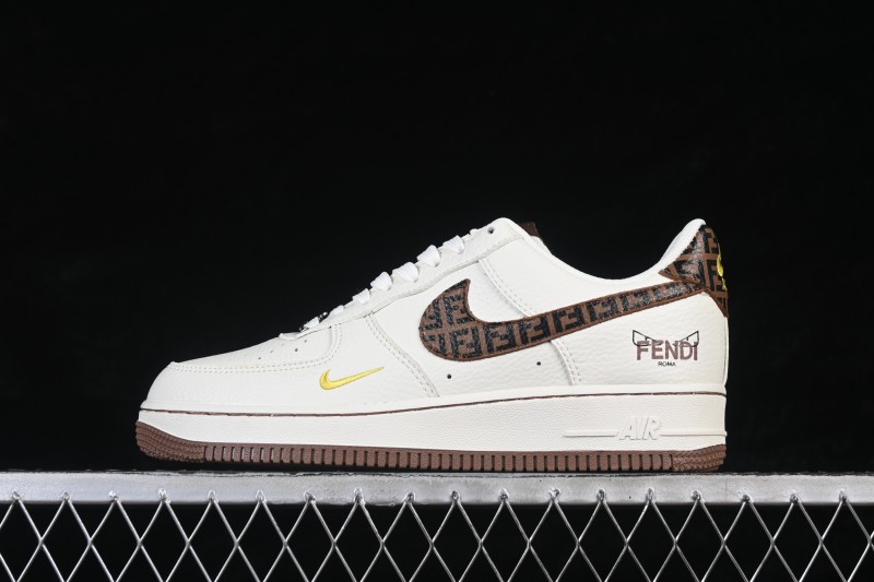 Nike Air Force 1 '07 Low Collaboration Brown Beige Classic Canvas Casual Skateboarding Shoes - XY9025-019