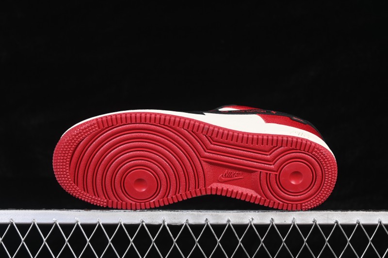 Nike Air Force 1 '07 Low Limited Edition Red Black Two-Tone Casual Skateboarding Shoes - KD1688-007