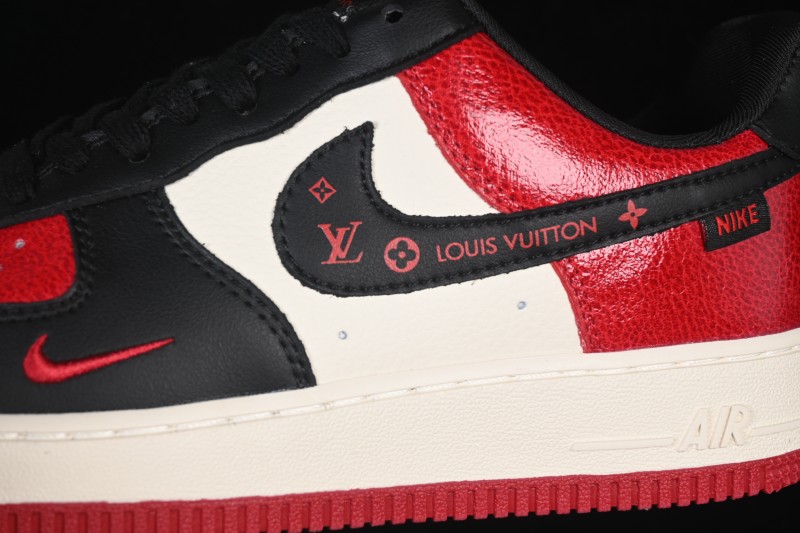 Nike Air Force 1 '07 Low Limited Edition Red Black Two-Tone Casual Skateboarding Shoes - KD1688-007