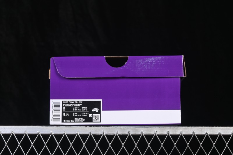 Nike SB Dunk Low Smoke Blue Skateboarding Shoes with Suede Overlays - HF3063-002