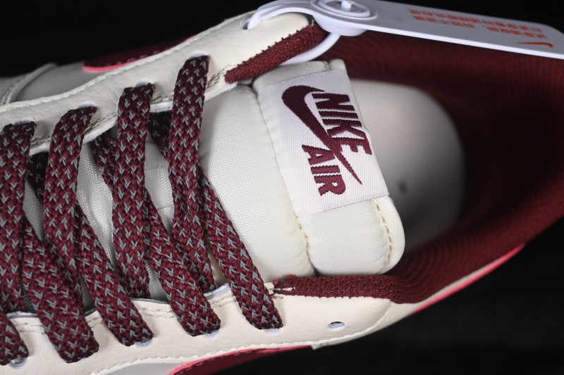 Nike Air Force 1 '07 Low Basketball Shoes with Tree Bark Wine Color Design - SM6668-126