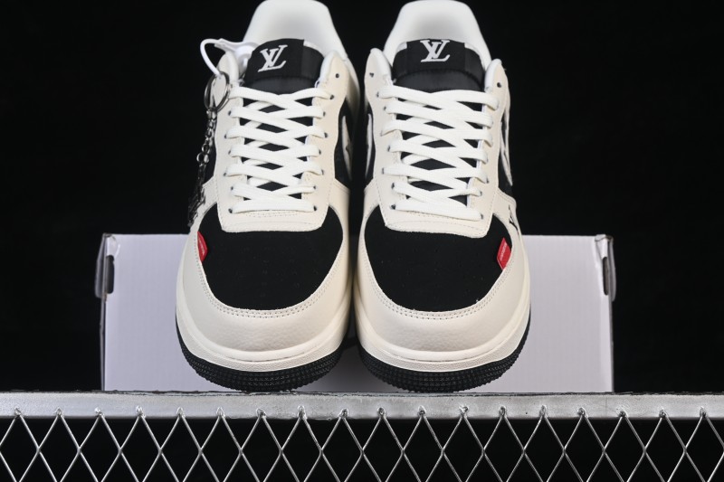Nike Air Force 1 '07 Low Classic Black Patchwork Casual Sneakers - DF0188-137