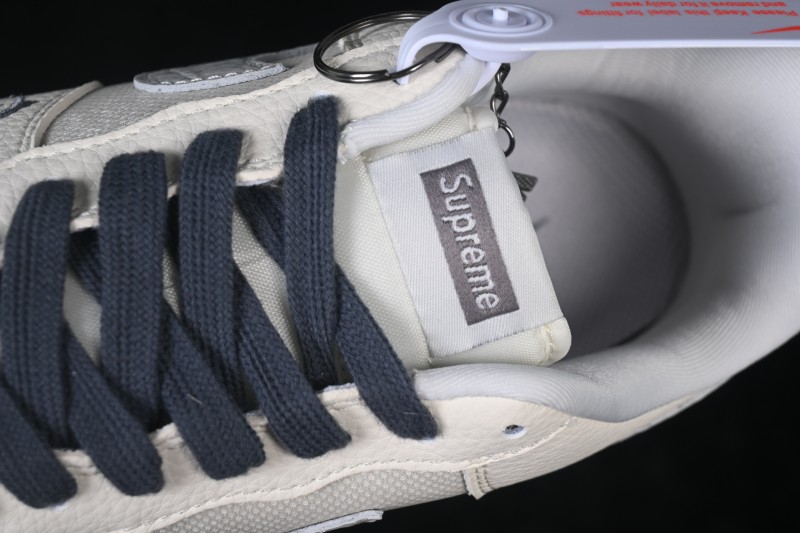 Nike Air Force 1 '07 Low Canvas White Grey Casual Skateboarding Shoes with Full-Length Air Cushion - DW8806-009