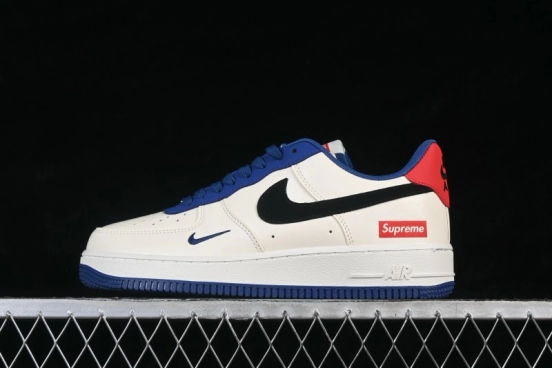 Nike Air Force 1 '07 Low Collaboration White Blue Red Black Low-Top Casual Skateboarding Shoes - CZ2959-100