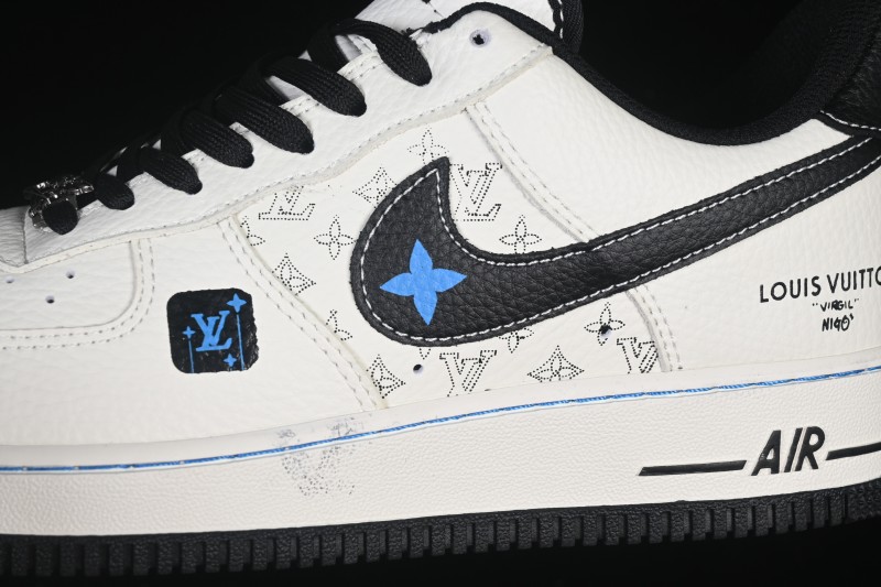 Nike Air Force 1 '07 Low Collaborative White Black Printed Casual Sneakers - XY9025-013