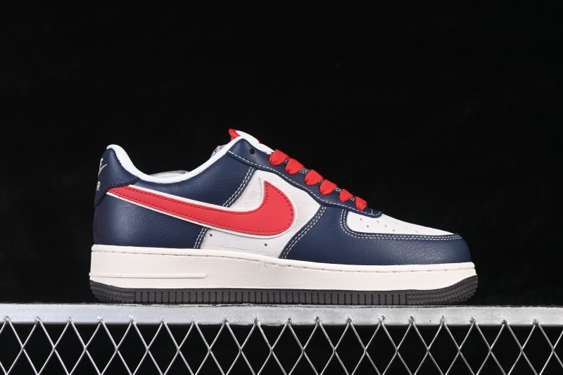 Nike Air Force 1 '07 Low Chinese New Year Edition Navy Red White Retro Basketball Sneakers - HT5088-617