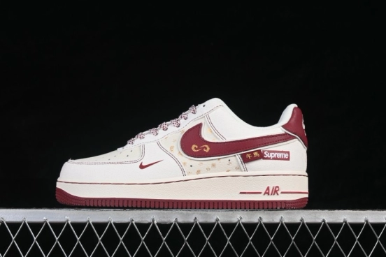 Nike Air Force 1 07 Low Classic Basketball Shoes with Leather Upper and Air-Sole Cushioning - XL1982-336