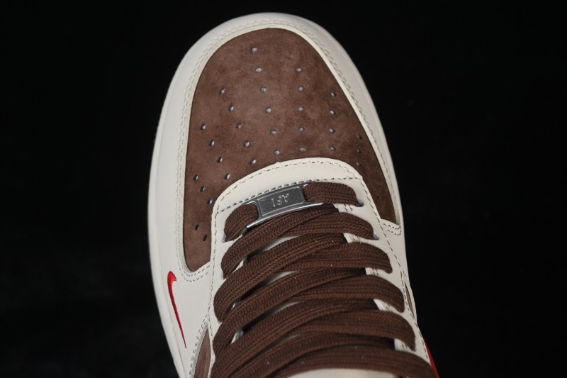 Nike Air Force 1 '07 Low Year of the Horse Brown Red Casual Skateboarding Shoes with Full-Length Air Cushion - XD0028-003