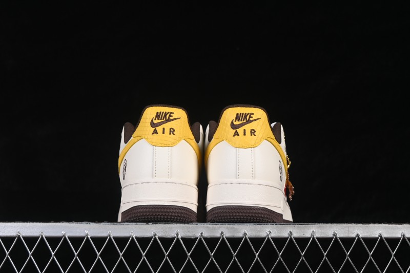 Nike Air Force 1 '07 Low Casual Sneakers with Red White Yellow Color Blocking - JP2026-155