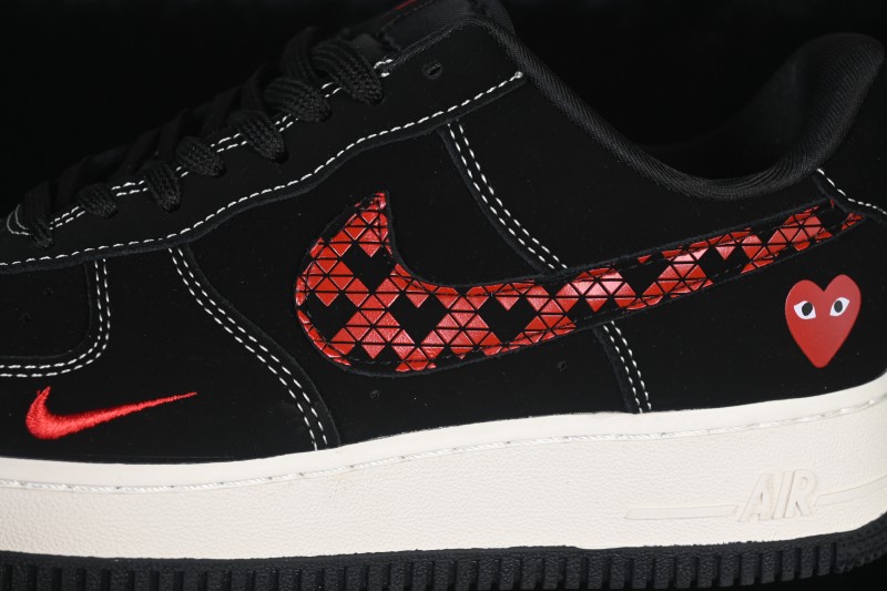 Nike Air Force 1 '07 Low x Comme des Garcons Play Black Heart Sneakers - LD1999-007