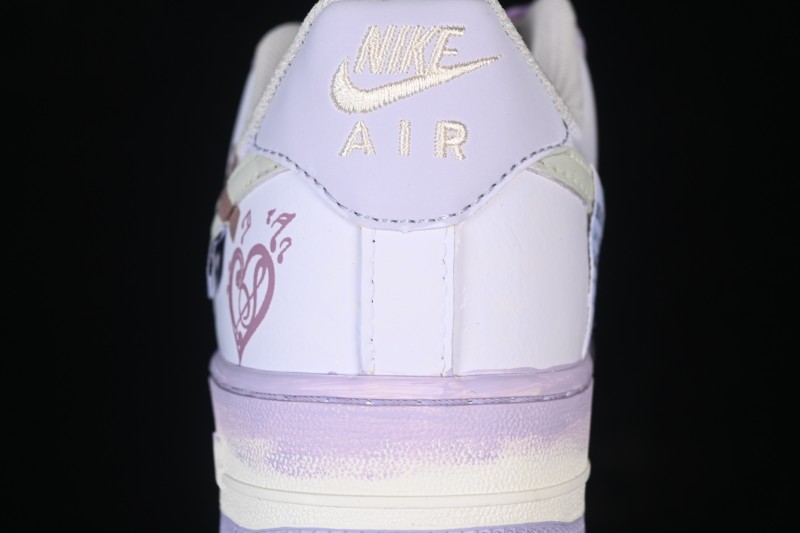 Nike Air Force 1'07 Low Pastel Candy Doodle Hand-Drawn Graffiti Casual Sneakers - FB1839-321
