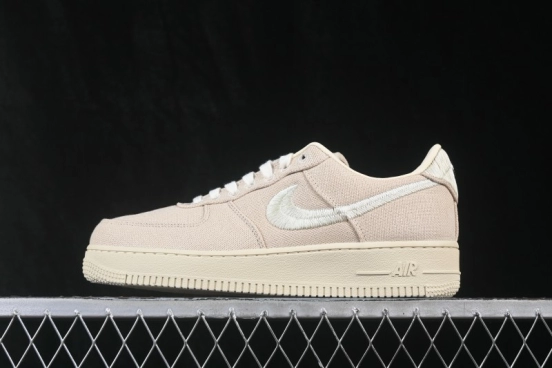 Nike Air Force 1 '07 Low Stussy Collaboration Casual Skateboarding Shoes - CZ9084-200