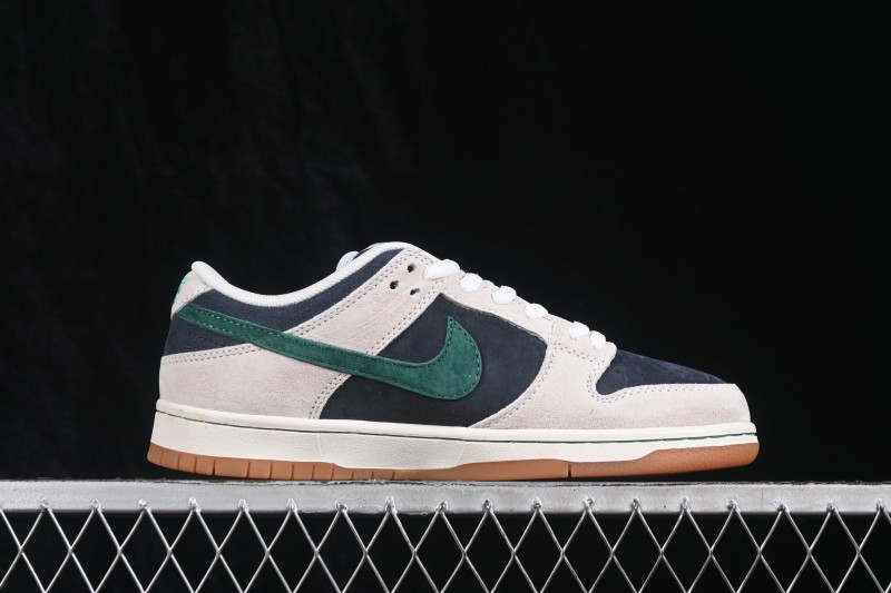 Nike SB Dunk Low Suede Grey Gum Skateboarding Shoes - HF3704-001