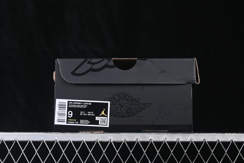 Nike Air Jordan 1 Low AJ1 Embroidered White Grey Low-Top Retro Cultural Basketball Shoes - IX3959-100
