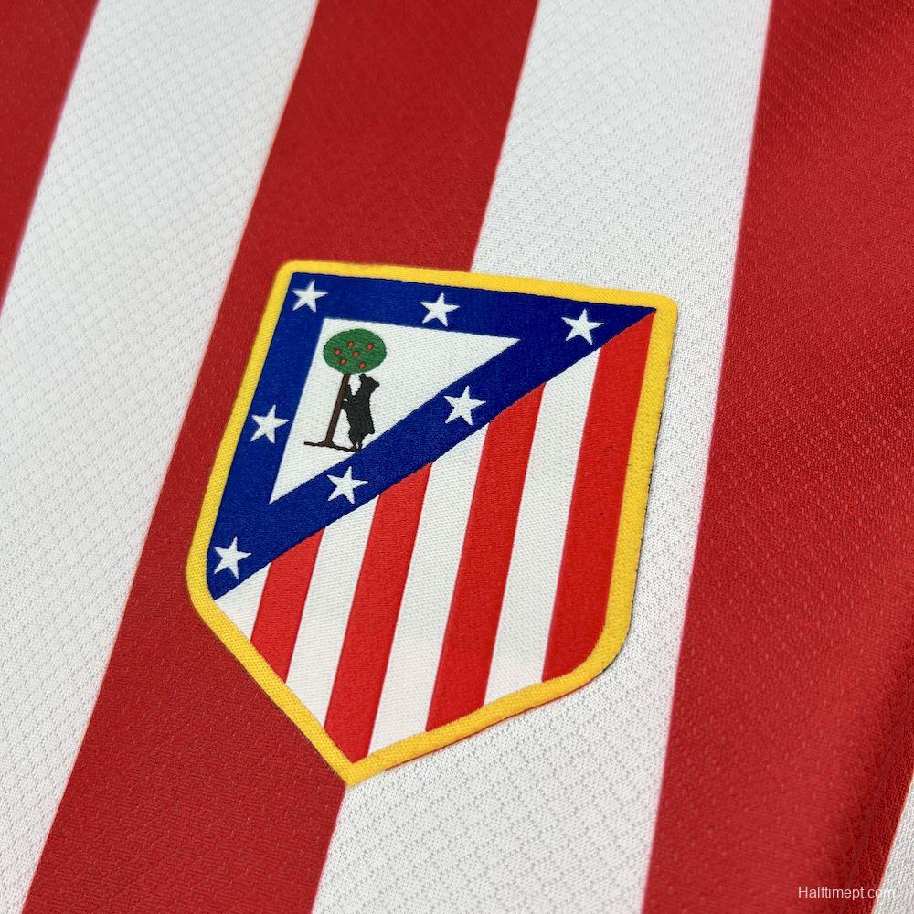 2025/26 Mens Atletico Madrid Home Long Sleeve Jersey