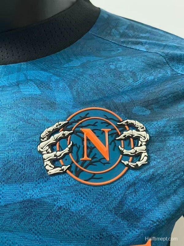 Player Version 25/26 SSC Napoli Halloween Blue  Jersey-Glow In Dark
