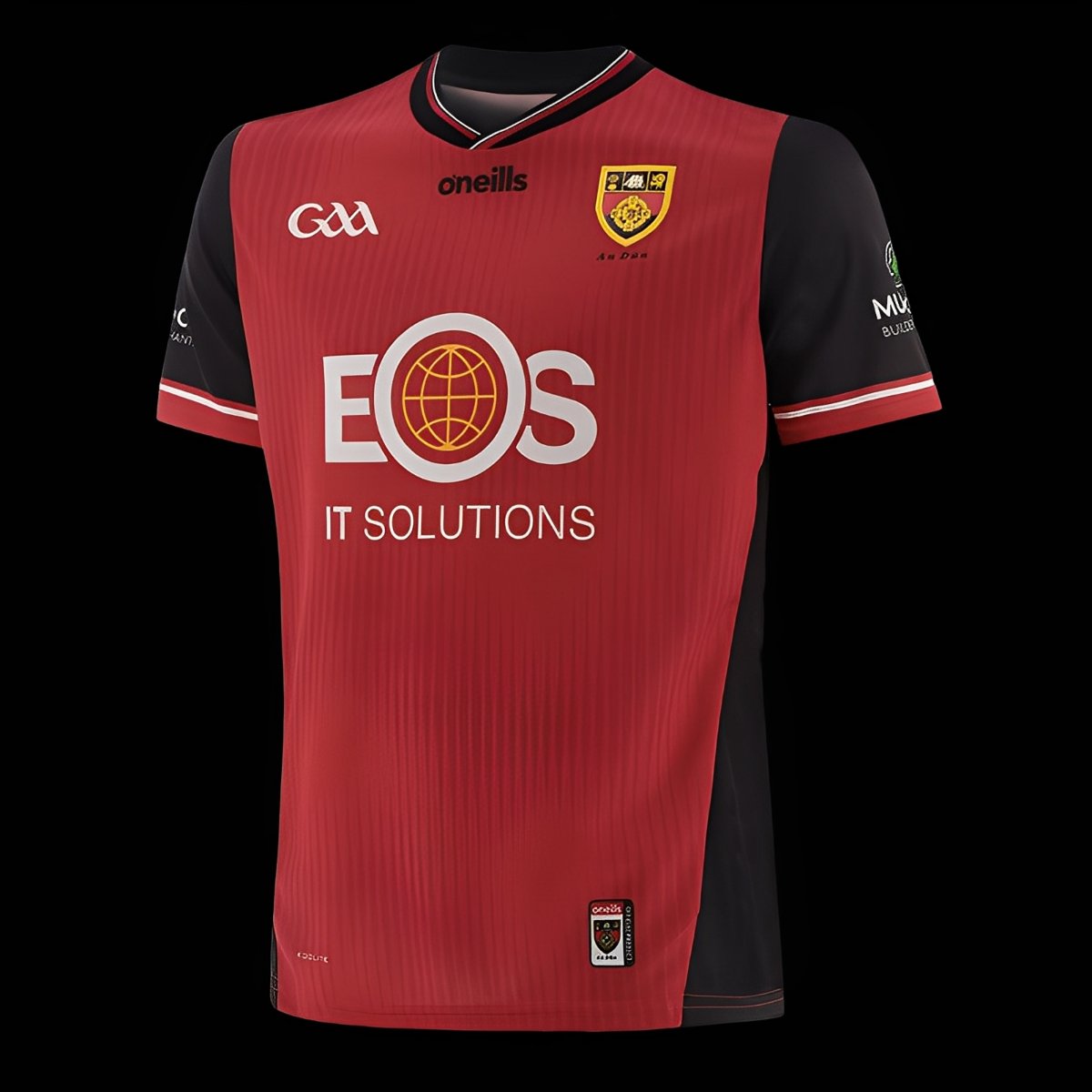 25/26 Down GAA Red with Black Trim Home Jersey