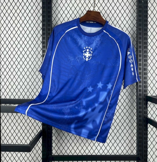 2025 Mens Brazil O Fenomeno#9 Comma Football Blue Jersey