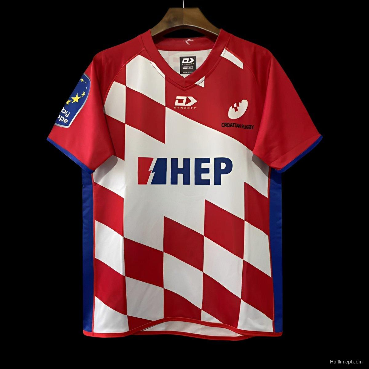 2026 Croatia Red and White Checkerboard Pattern Jersey