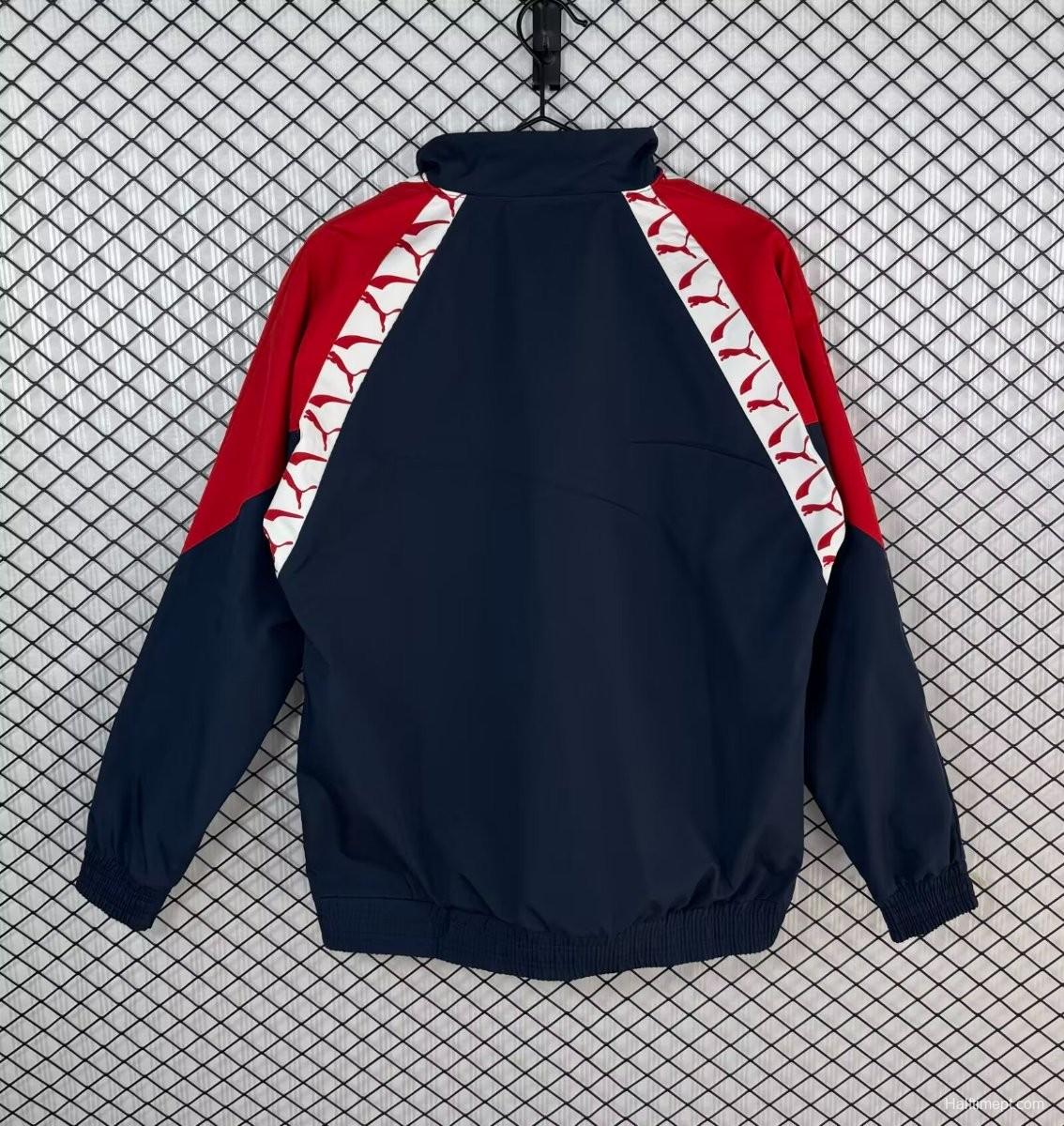 Retro 95/96 Atletio Madrid Navy/Red Windbreaker