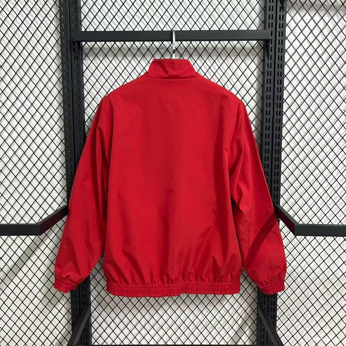 2026 Spain Red/Blue Full Zipper Reversible Windbreaker