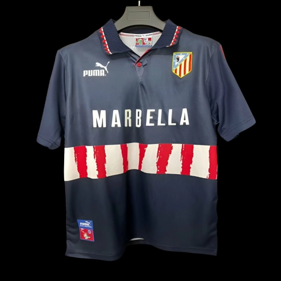 Retro 97/98 Atletico Madrid Away Navy Jersey