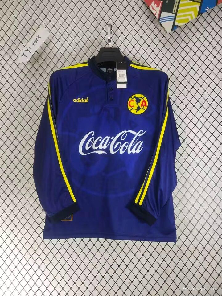 Retro 97/98 Club America Away Blue Long Sleeve Jersey