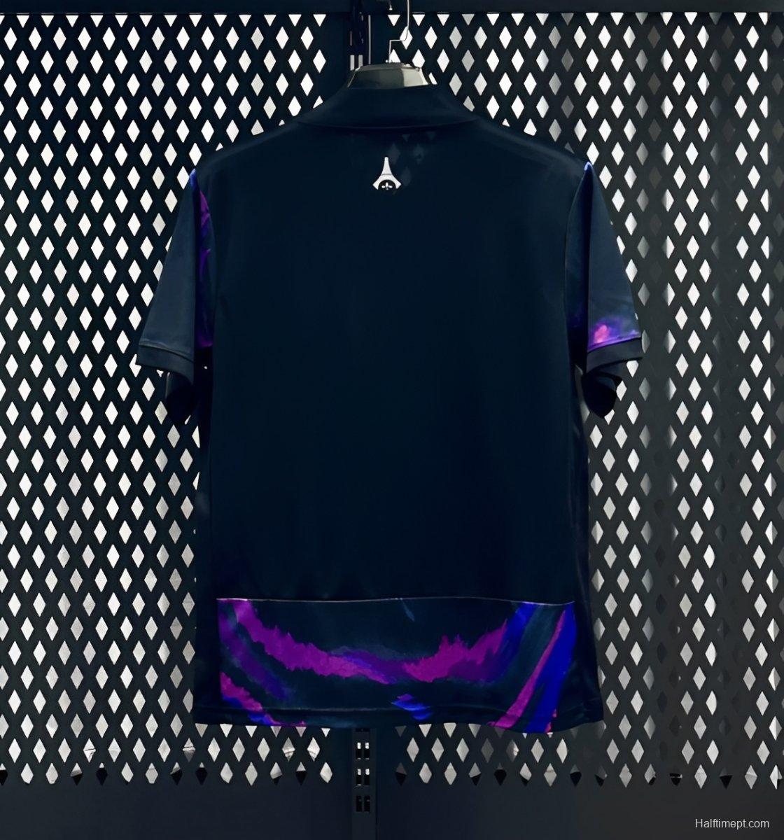 25/26 PSG Paris Saint-Germain Black Pink Blue Special Edition Soccer Jersey