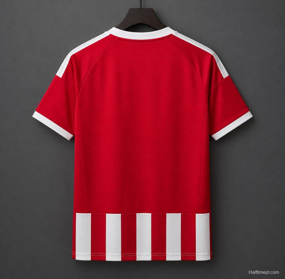 26/27 Olympiacos Red and White Stripe Home Jersey