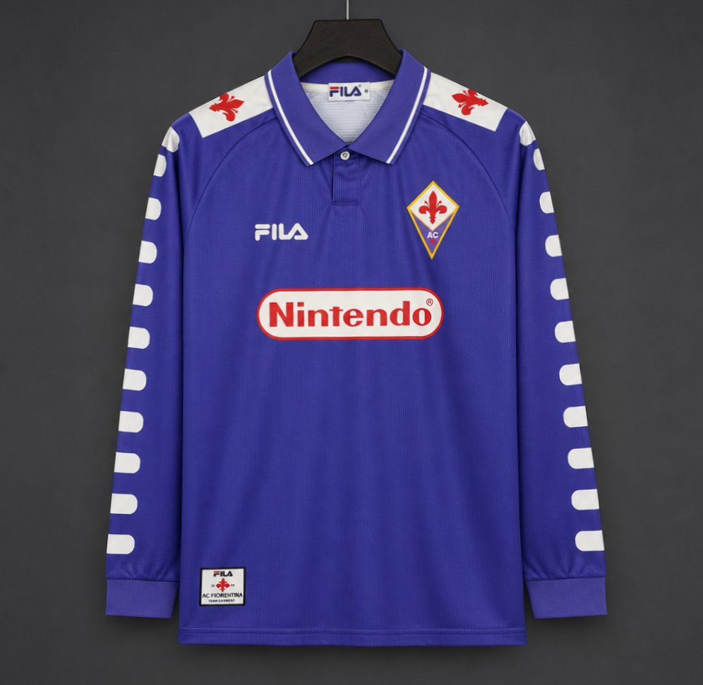 Retro 98/99 Fiorentina Home Long Sleeve Jersey