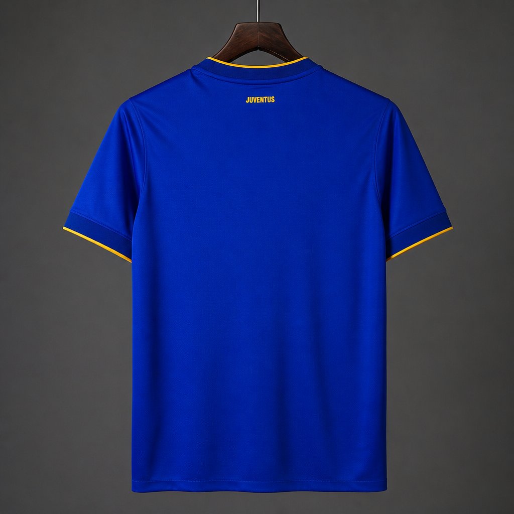 Retro 14/15 Juventus Royal Blue with Yellow Accents Away Jersey
