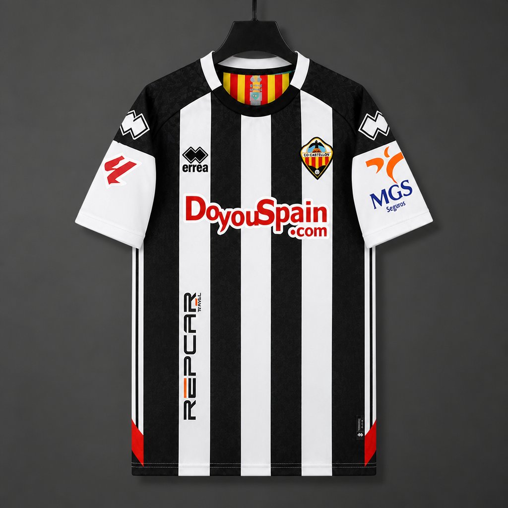 26/27 Castellon Home White/Black Jersey
